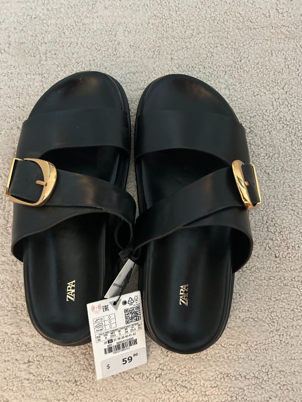 Zara leather sandals